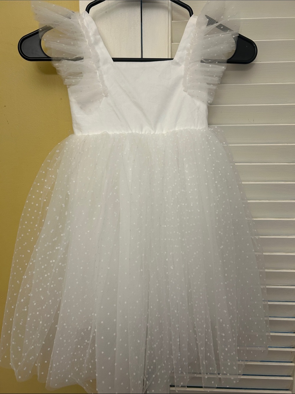 Classic White pageant Tulle Party Dress for Girls